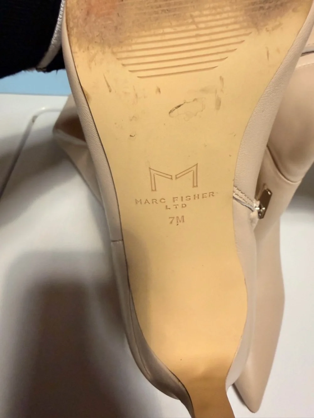 Marc Fisher Nude Pointed Toe Stiletto Pumps